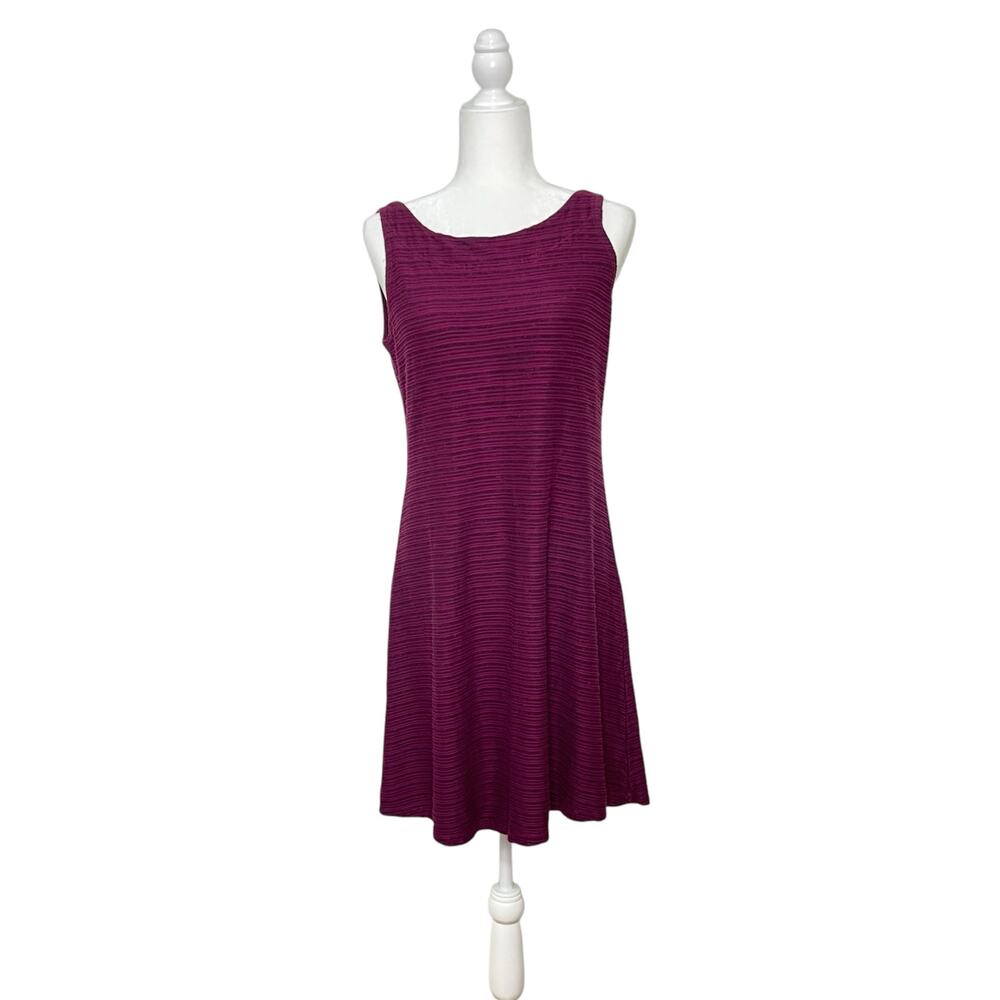 Cut Loose Fuchsia Purple Size M Textured Stripes Sleeveless Short Tank Dress